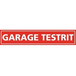Autobord GARAGE TESTRIT sticker 50x10cm